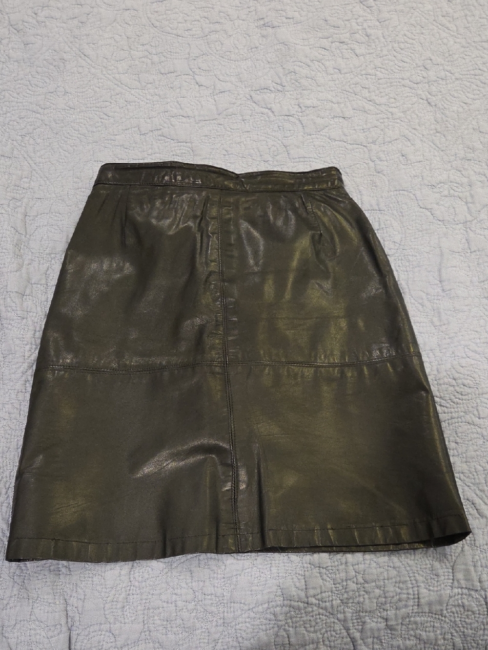 Maglia Black Leather A-Line Mini Skirt Size 4!